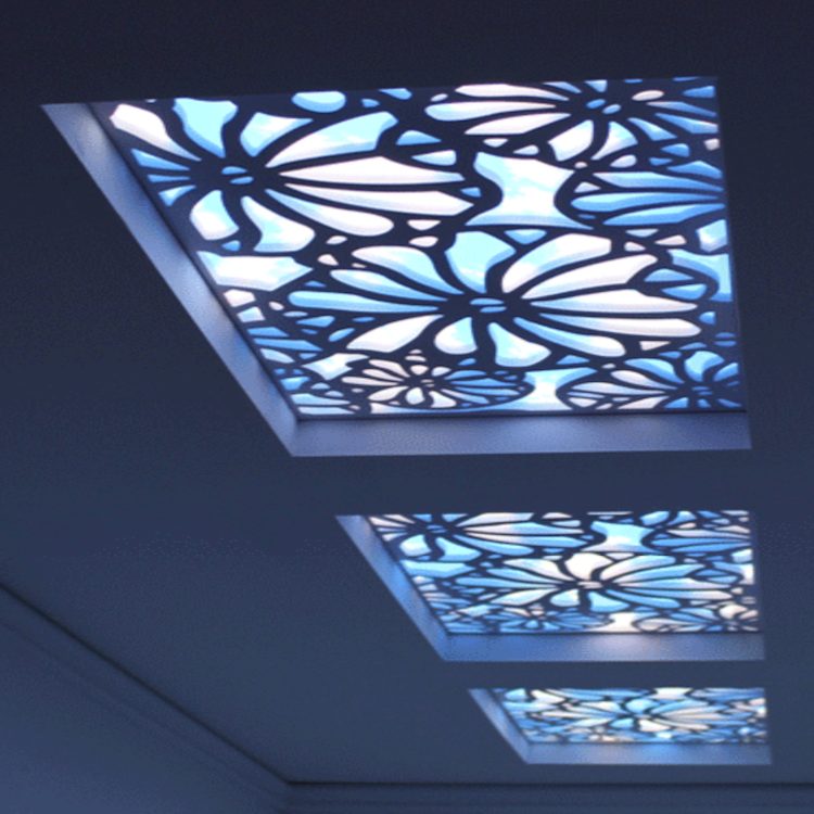 PVC Lattice Panel sky blue