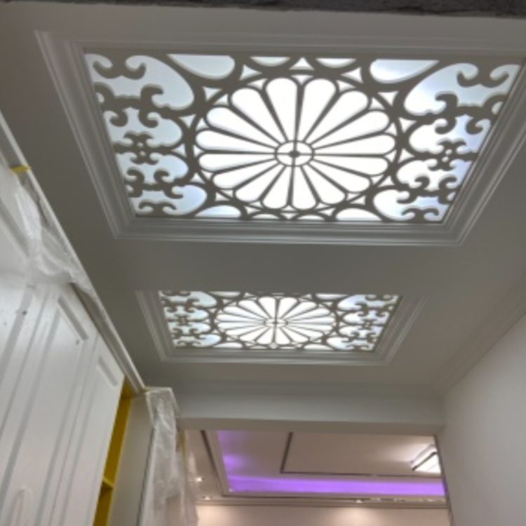 PVC Lattice Panel white film